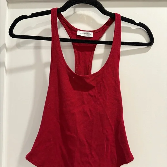 Women's Burgundy Tank Top - Picture 4 of 5